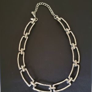 Chicos Silver Tone Chain Necklace